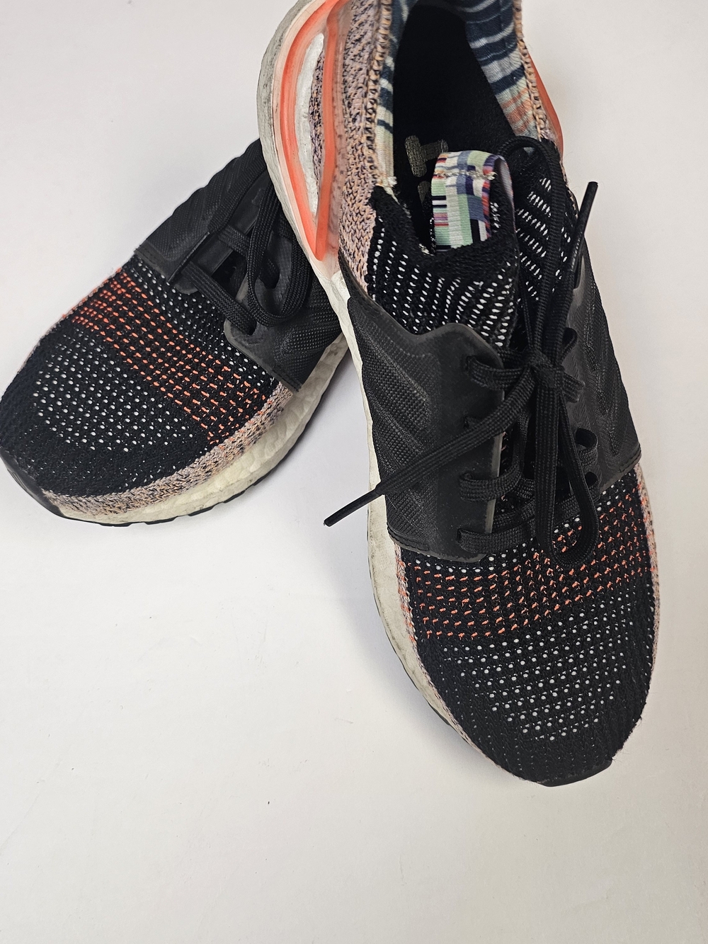 adidas Women's Black, Orange, White Knit Running Sneakers